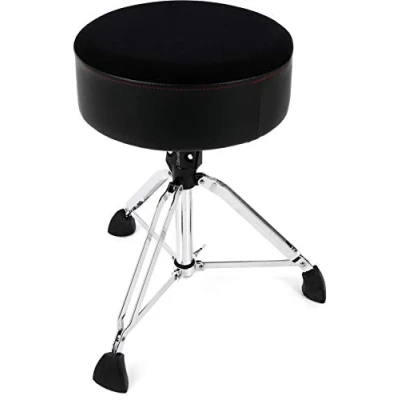 Image of Gibraltar Drum Stool, Stool 9000 Series Round Softy, 9608SFT (Diameter: 35cm, Cordura Material and Vinyl Seat, Super Lock, Tripod Position, Foot&#039; Rubber Feet)