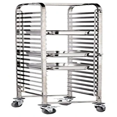 Image of Genware NEV TROLGN20 Trolley, Stainless Steel, Gastronorm 1/1, 20 shelves