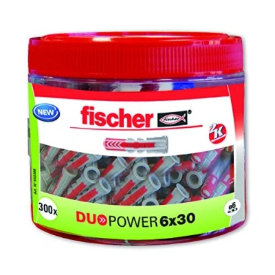 Image of fischer Nylon Cleat, Grey/Red, 6 x 30