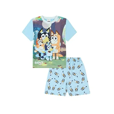 Image of Bluey Boys Short Pyjama Set (5 6 Years) Blue