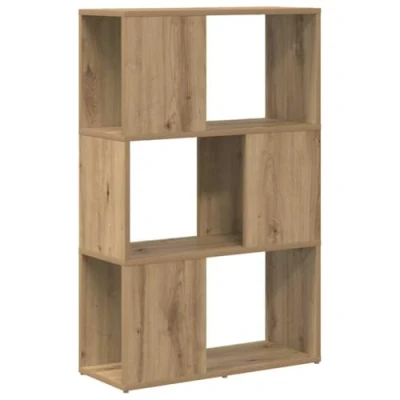 Image of vidaXL Book Stand Artisan oak Engineered wood 60 x 24 94 cm
