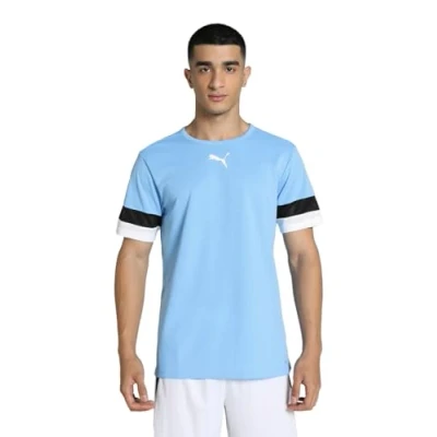 Image of PUMA Football teamRise Men&#039;s Jersey Light Blue Black Wh