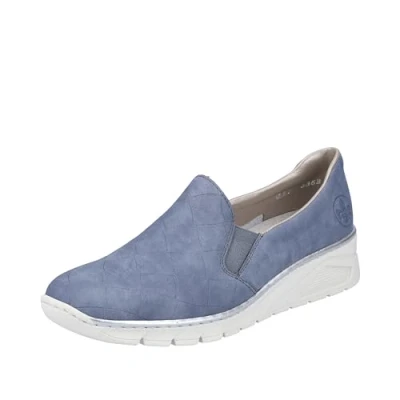 Image of Rieker Women&#039;s N3363 Loafer, Blue, 5 UK