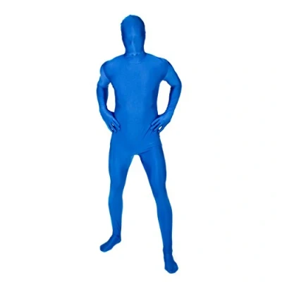 Image of Morphsuit Full Body Costume Blue, L Original Bodysuit For Adults &amp; Kids Super Stretch Suit Great DIY Party Outfit Halloween, Cosplay, Fancy Dress Men Women