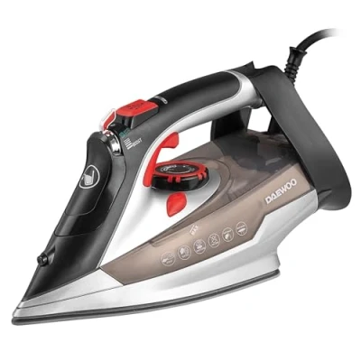 Image of Daewoo Glide Iron, The Power Glide, 3000W Steam Iron With Ceramic Soleplate, High Burst And Precision Tip, Adjustable Temperature Dial Self Clean Function Anti Calcium Function, Black