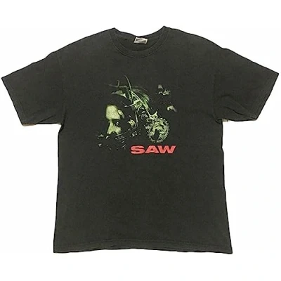 Image of Early Y2K Saw Movie Promo T Shirt Horror Michael Myers Jason Black 3XL