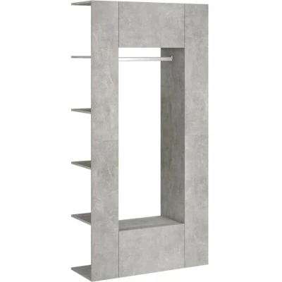 Image of vidaXL Hallway Cabinets 2 pcs Concrete Grey Engineered Wood