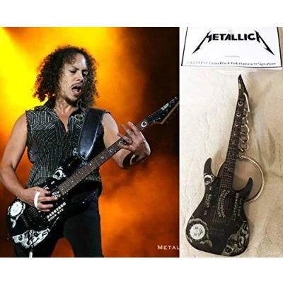 Image of Keychain Guitar Esp Ouija Black K. Hammett Metallica