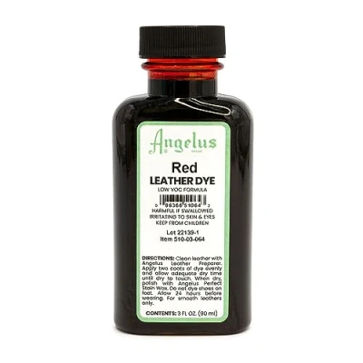 Image of Angelus Red Low VOC Leather Dye 88ml