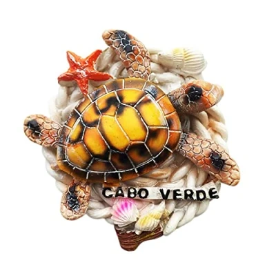 Image of Cape Verde 3D Turtle Fridge Magnet Souvenir Gift,Handmade Home &amp; Kitchen Decoration Cabo Refrigerator Collection