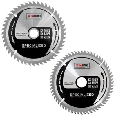 Image of Saxton 165mm TCT Thin Kerf Cordless Circular Saw Blade Pack B Dewalt Makita Ryobi Bosch