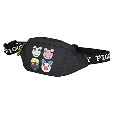 Image of Piggy Characters Bum Bag, Kids, One Size, Charcoal, Official Merchandise