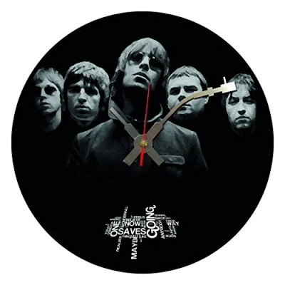 Image of Iconic Oasis vinyl record wall clock