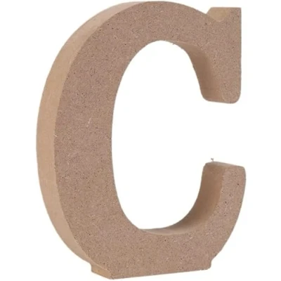 Image of Wooden MDF Letter C Size 13cm Tall Free Standing Letters for Arts &amp; Crafts Personalized Name Decor