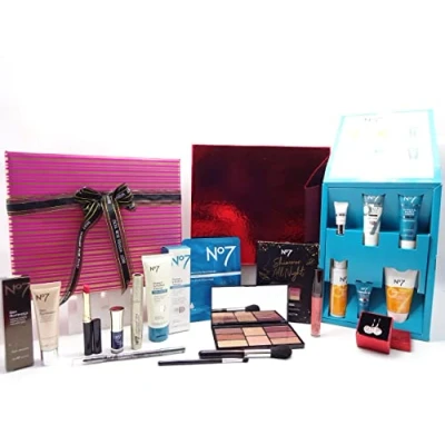 Image of Glory Cosmetics No7 Luxury Beauty Blockbuster Skincare &amp; Make Up Gift Box Wrapped