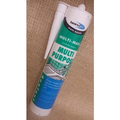 Image of 2 x BOND IT Multimate silicone sealant WHITE high modulus general purpose kitchen barhroom
