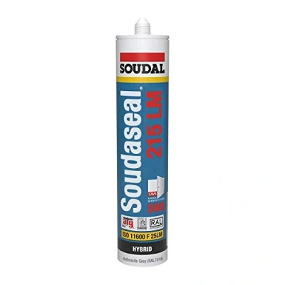 Image of Anthracite Grey Soudal SWS Sealant Hybird Polymer Silicone Low Modulus Airtight Soudaseal