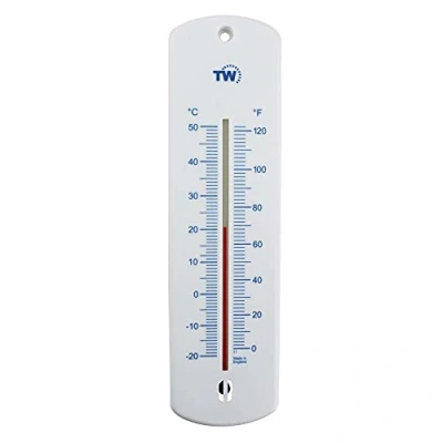 Image of Large 240mm Outdoor Thermometer for Garden Can be used as a Greenhouse or Home Office Room Indoor Wall Outside (Blue)