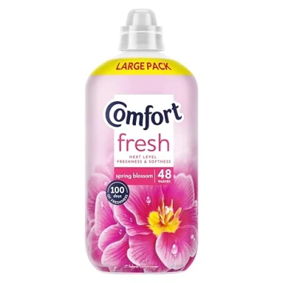 Image of Comfort Fresh Spring Blossom Fabric Conditioner Softener with Motion Activated Fragrance Technology 100 Days of Freshness 48 washes (1.44 L)