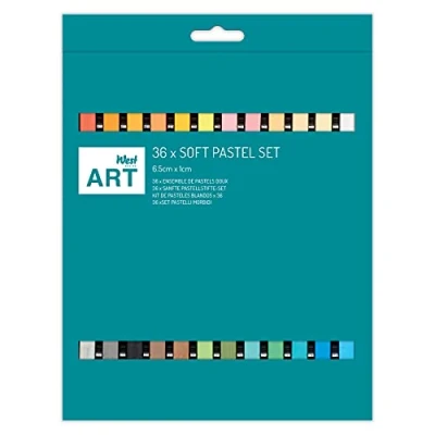 Image of Artiste Soft Pastels, Multicoloured, Pack of 36, Drawing Pastel Crayons for Art and Craft, Ideal Supplies Students Home, Creative Set with Pastels