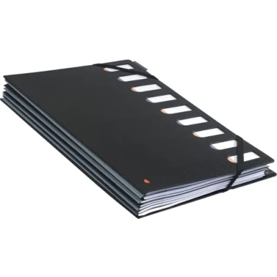 Image of Exacompta Ref 55334E Exactive Harmonika Expanding Spine Multipart File 245 x 320mm in Size, Suitable for A4 Sized Documents, 9 Tabbed Sections, PP Cover Black