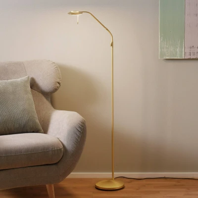 Image of Zenith Led Reading Lamp Brass Brushed, Plastic Matt