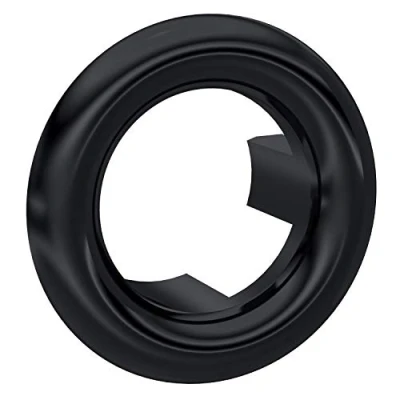 Image of Nuie OVFL02 Accessory Modern Bathroom Overflow Cover, Matt Black