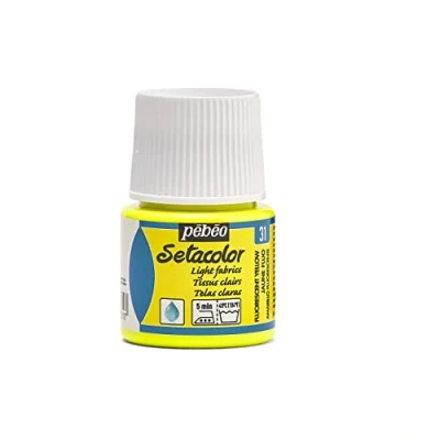 Image of Pebeo Setacolor Light Fabric Paint 45 Milliliter Bottle, Fluorescent Yellow,Flourescent Yellow
