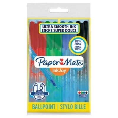 Image of Paper Mate Inkjoy 100 Medium Tip Pack of 15 Ballpoint Pens