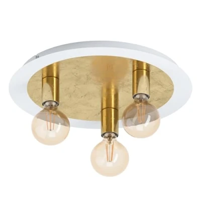 Image of EGLO Passano LED ceiling light, 3 bulb, gold