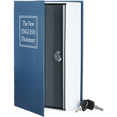 Image of Amazon Basics Book Safe Key Lock Large, Blue