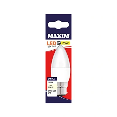 Image of Maxim LED Candle Bayonet Cap (Cool White) 3watt (25watt) (Pack 10), 25MLCBCCW5X10