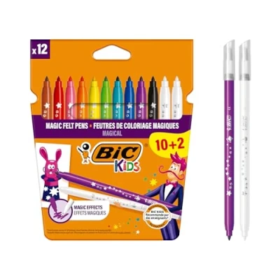 Image of BiC Kids Colour/ Erase Colouring Pens (Pack of 10 , Plus 2 Free)