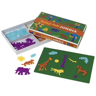 Image of PETERKIN fuzzy Felt Classic Series Jungle Put them on, take off, they cling like magic to the board! Arts and Craft Ages 3+