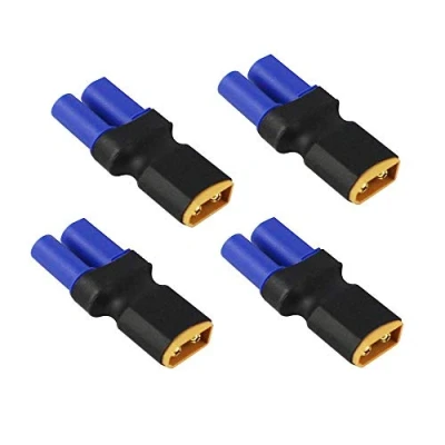 Image of Yowoo 4pcs Male XT60 to Female EC5 Connector Adapter No Wires for RC LiPo Battery (Male EC5)