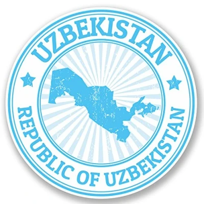 Image of 2 x Uzbekistan Vinyl Sticker Decal Bike Laptop Travel Luggage Flag Map #4680 (10cm 10cm)
