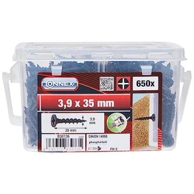 Image of CONNEX B30126 Dry Wall scr. coarse THR.3,9x35, Black, 3,9 x 35 mm (650 Stück)