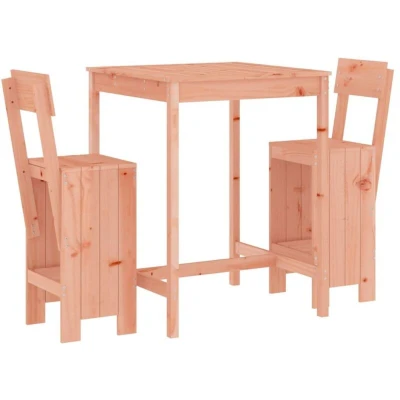 Image of vidaXL 3 Piece Garden Bar Set Solid Wood Douglas
