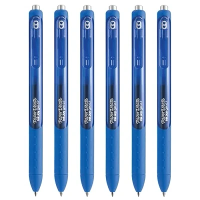 Image of Paper Mate InkJoy Gel Retractable Pens 0.7mm Medium Point Blue Ink Pack of 6