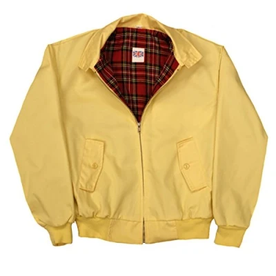 Image of Harrington Jacket with Tartan Lining Yellow (S)