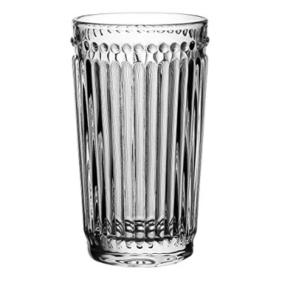 Image of Utopia Élysées Hiball Glasses 13oz / 370ml Set of 6 Ribbed Highball Tumblers