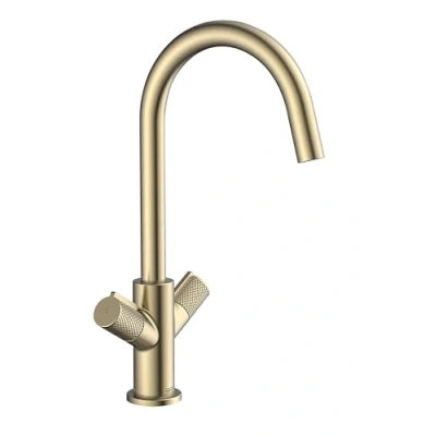 Image of Bristan Fern Easyfit Kitchen Sink Mixer Brushed Brass Tap