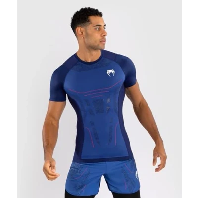 Image of Venum Technical 3.0 Short Sleeve Rashguard Night Blue XXL