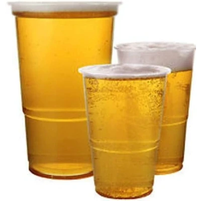 Image of Quickdraw Pint Plastic Cups Clear Disposable Drinking Recyclable Party Events Beer Pints Glasses Festivals Multi Packs (10)