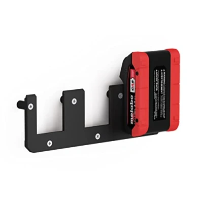 Image of NewGround Designs Battery Wall Mount Suitable for Metabo 18 V Batteries CAS Holder (3 Batteries) Including Screws and Dowels [Made in Germany]