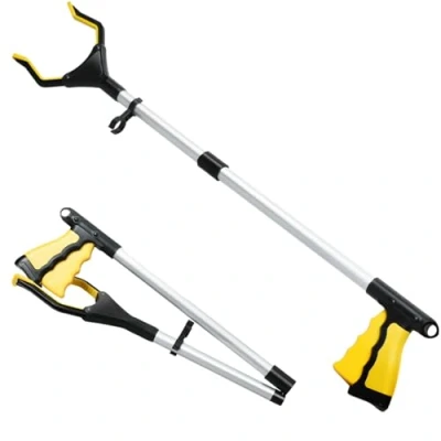 Image of Taylor &amp; Brown Reacher Grabber Tool, 32&quot; Grabbers for Elderly, Lightweight Handy Trash Claw Grabber, Mobility Aid Reaching Assist Tool Pick Up, Litter Picker, Arm Extension (Yellow)