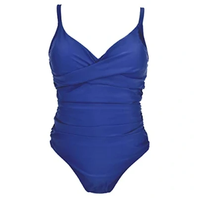 Image of Splash About Womens Ladies Tummy Control Swimming Costume One Piece Swimsuit, Navy, 24 EU