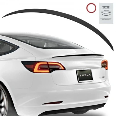 Image of VEVOR GT Wing Car Spoiler, 47.2 inch Compatible With Tesla Model Y, High Strength ABS Material, Baking Paint, Rear Spoiler Wing, Racing Spoilers for Cars, Matte Black