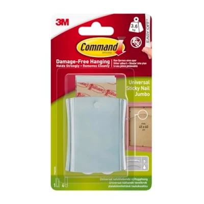 Image of Command 17048 ES Metal Universal Picture Hanger Damage Free Hanging For Pictures, Frames, Mirrors and Clocks Holds up to 3.6 kg