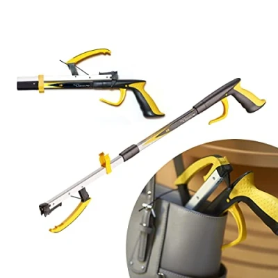 Image of 2 PACK The Helping Hand Company Classic PRO Folding Reacher/Grabber 1 x 21 inch/53cm &amp; 27&quot;/69cm. Long Handled Foldable Grabber Stick for Elderly, Disabled, or Anyone Struggling to Bend and Reach